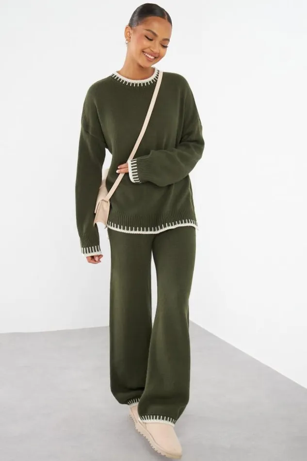Women Ensemble 2 Pices Pull Pantalon Kaki Khaki Brentiny Paris Sweaters and Sweatshirts Women Ensemble 2 Pices Pull Pantalon Kaki Khaki Brentiny Paris Sweaters and Sweatshirts