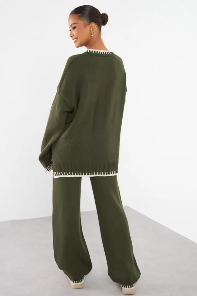 Women Ensemble 2 Pices Pull Pantalon Kaki Khaki Brentiny Paris Sweaters and Sweatshirts Women Ensemble 2 Pices Pull Pantalon Kaki Khaki Brentiny Paris Sweaters and Sweatshirts