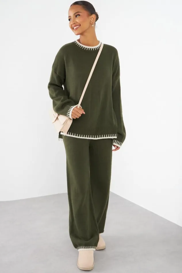 Women Ensemble 2 Pices Pull Pantalon Kaki Khaki Brentiny Paris Sweaters and Sweatshirts Women Ensemble 2 Pices Pull Pantalon Kaki Khaki Brentiny Paris Sweaters and Sweatshirts