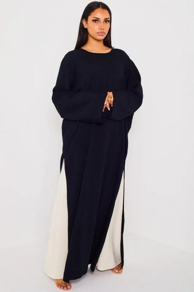 Women Ensemble 2 Pices Robe Pantalon Noir Et Beige Black Brentiny Paris Collection Ramadan Women Ensemble 2 Pices Robe Pantalon Noir Et Beige Black Brentiny Paris Collection Ramadan