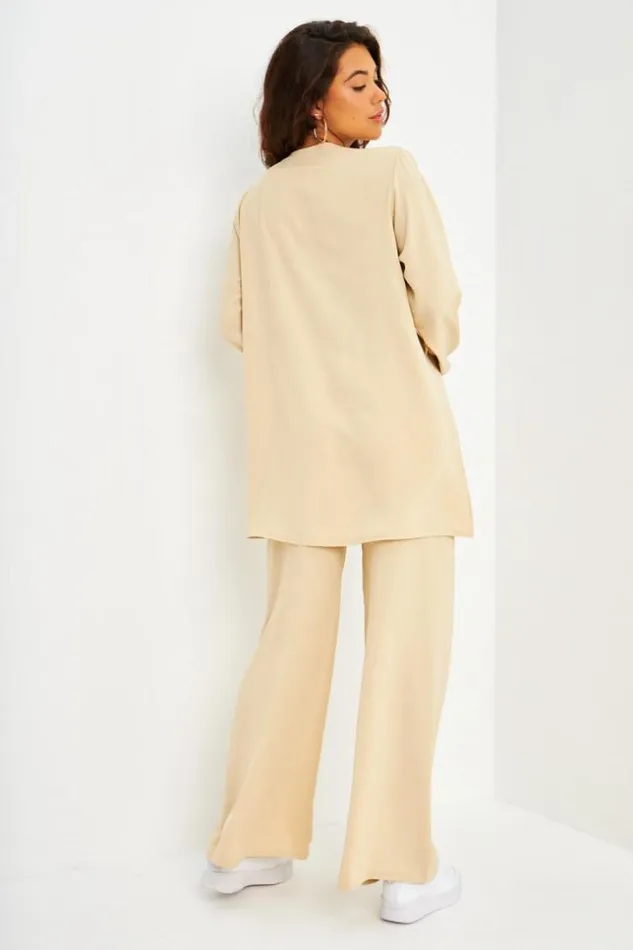 Women Ensemble 2 Pices Tunique Pantalon Beige Beige Brentiny Paris Sets With Top Bottoms Women Ensemble 2 Pices Tunique Pantalon Beige Beige Brentiny Paris Sets With Top Bottoms