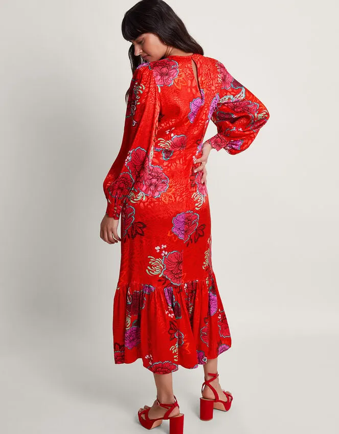 Women Esme Floral Tea Dress Red Monsoon Dresses
