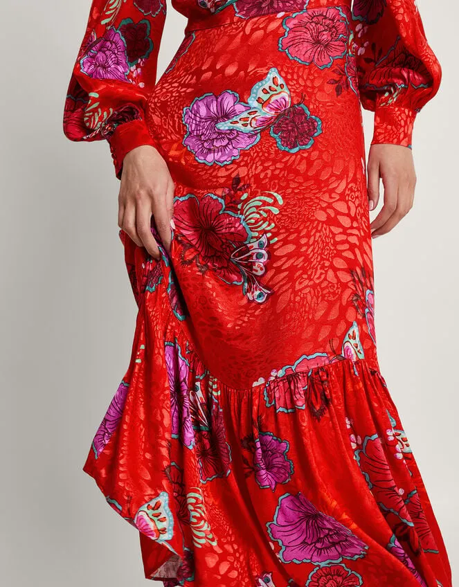 Women Esme Floral Tea Dress Red Monsoon Dresses