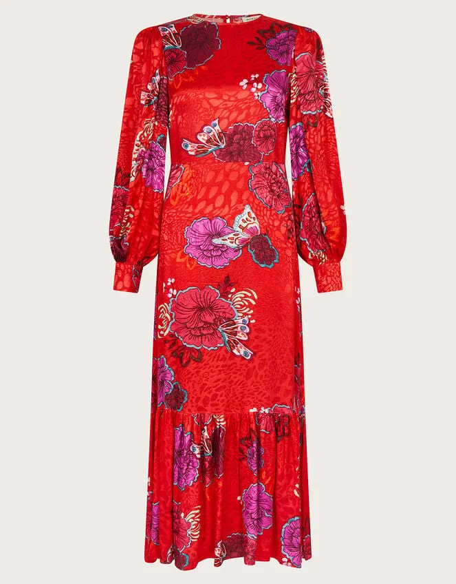 Women Esme Floral Tea Dress Red Monsoon Dresses