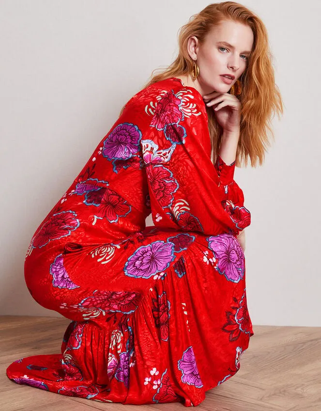 Women Esme Floral Tea Dress Red Monsoon Dresses