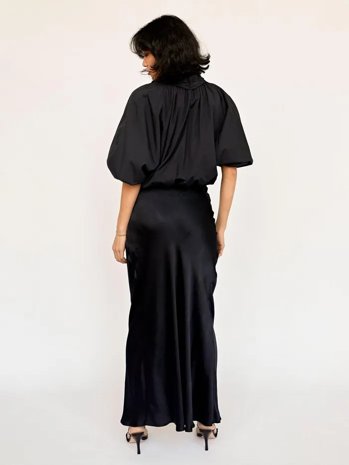 Women Esse Studios 8211 French Navy Collected Cross Front Blouse The UNDONE Tops