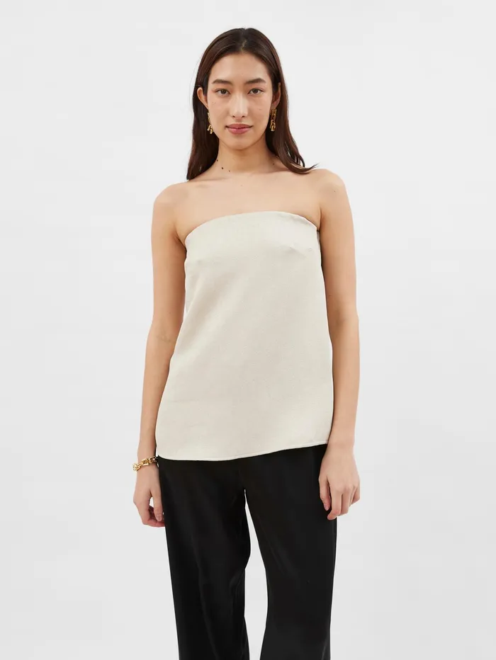 Women Esse Studios 8211 Oude Column Top In Cream The UNDONE Tops