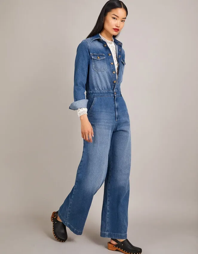 Women Etta WideLeg Jumpsuit Blue Monsoon Dresses