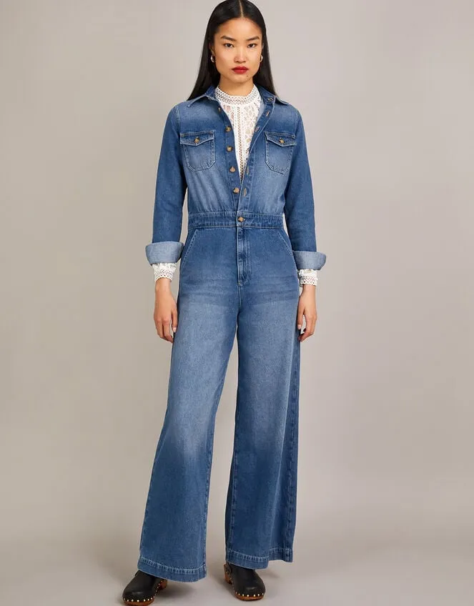 Women Etta WideLeg Jumpsuit Blue Monsoon Dresses