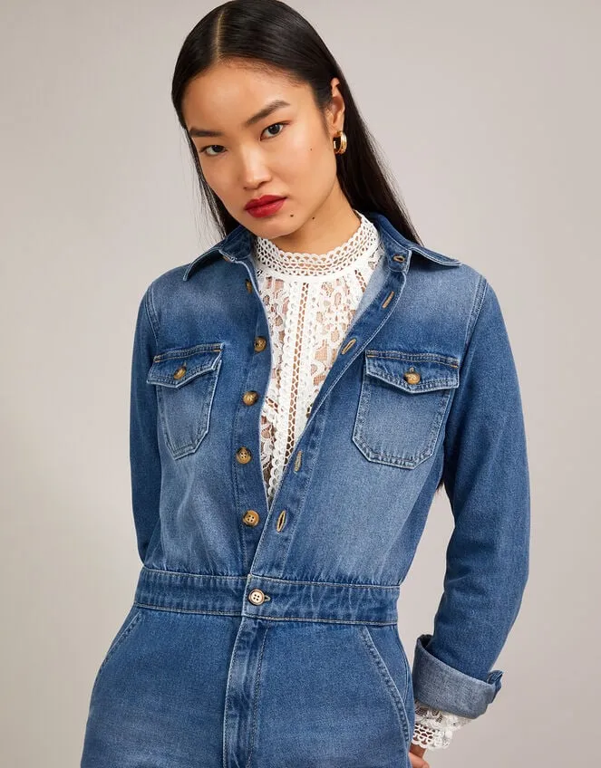 Women Etta WideLeg Jumpsuit Blue Monsoon Dresses
