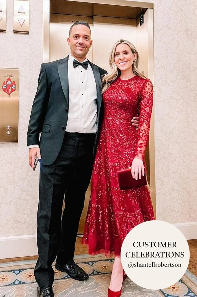 Women Evening Dresses Needle and Thread Aurora Ballerina Dress Red