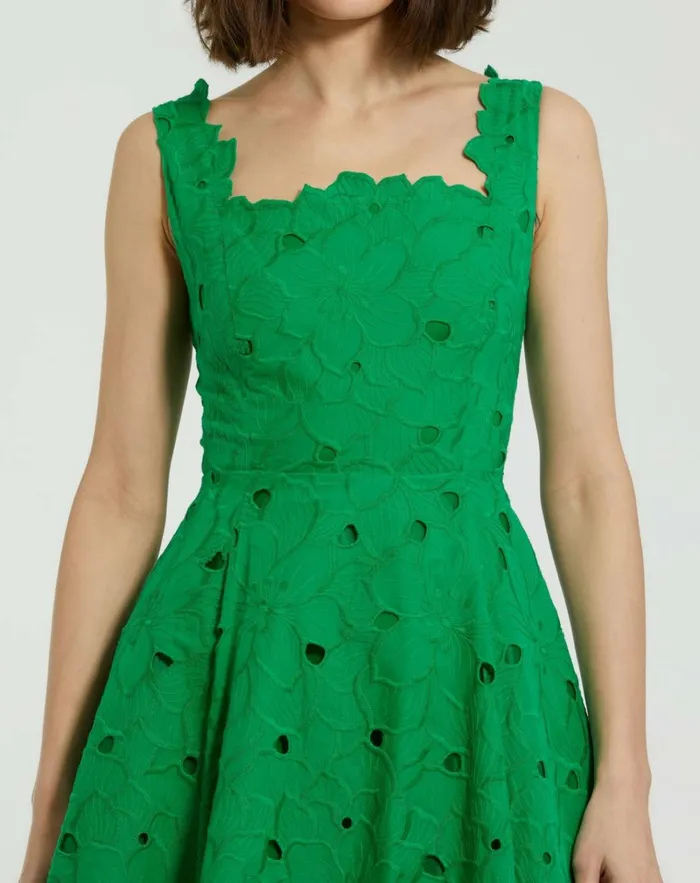 Women Every Day Dresses Mac Duggal Embroidered Floral A Line Midi Dress Spring Green