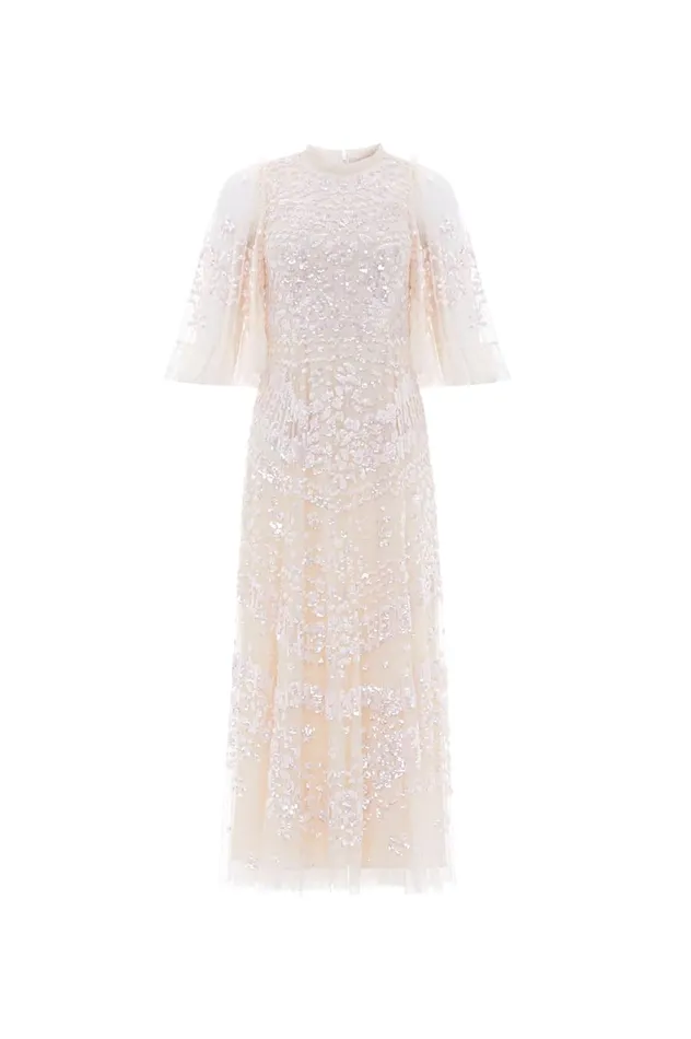 Women Exclusives Needle and Thread Anais Sequin Ballerina Dress Champagne