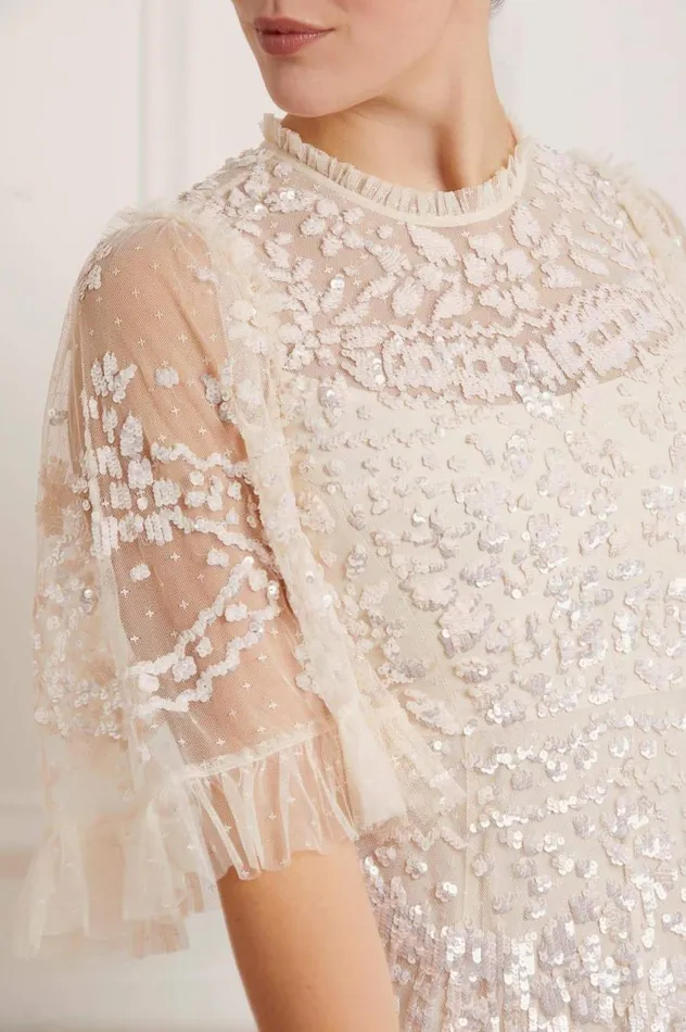 Women Exclusives Needle and Thread Anais Sequin Ballerina Dress Champagne