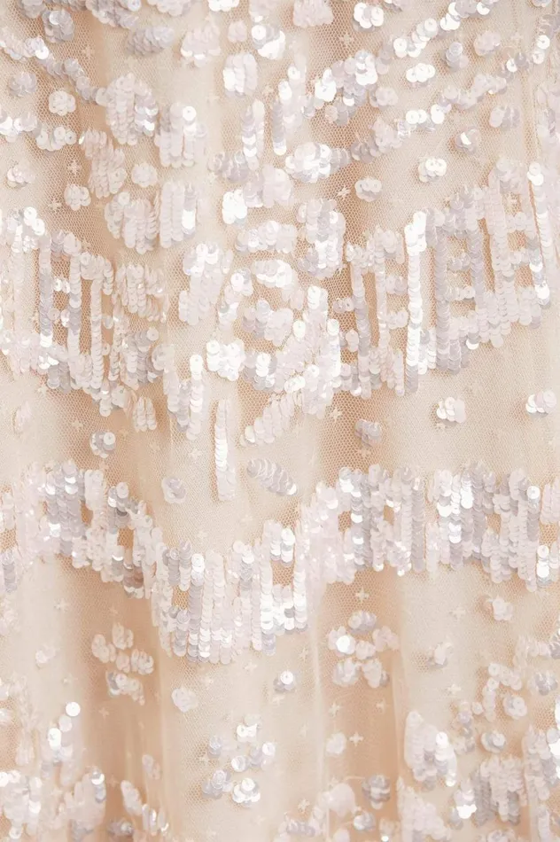 Women Exclusives Needle and Thread Anais Sequin Ballerina Dress Champagne