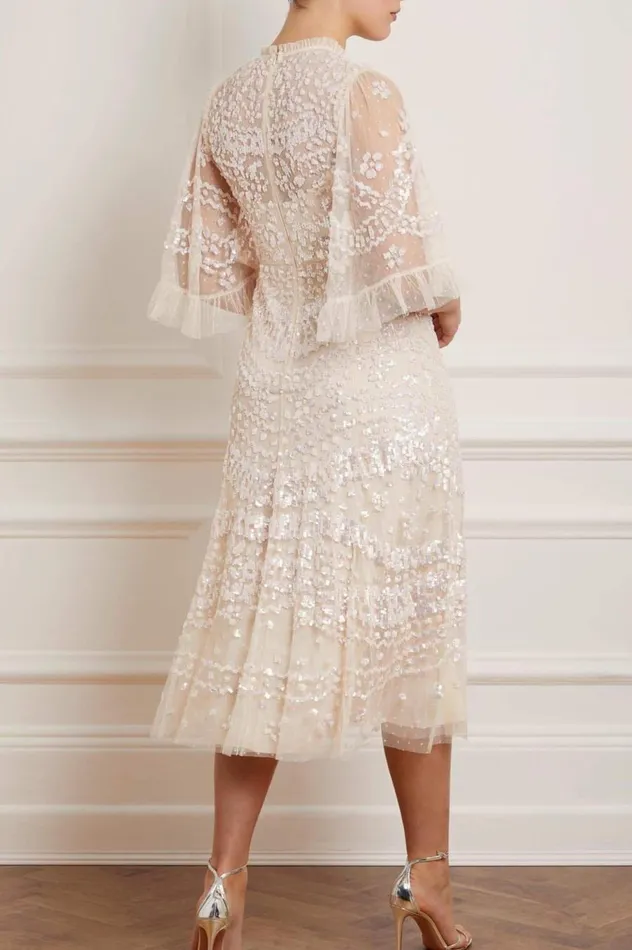 Women Exclusives Needle and Thread Anais Sequin Ballerina Dress Champagne