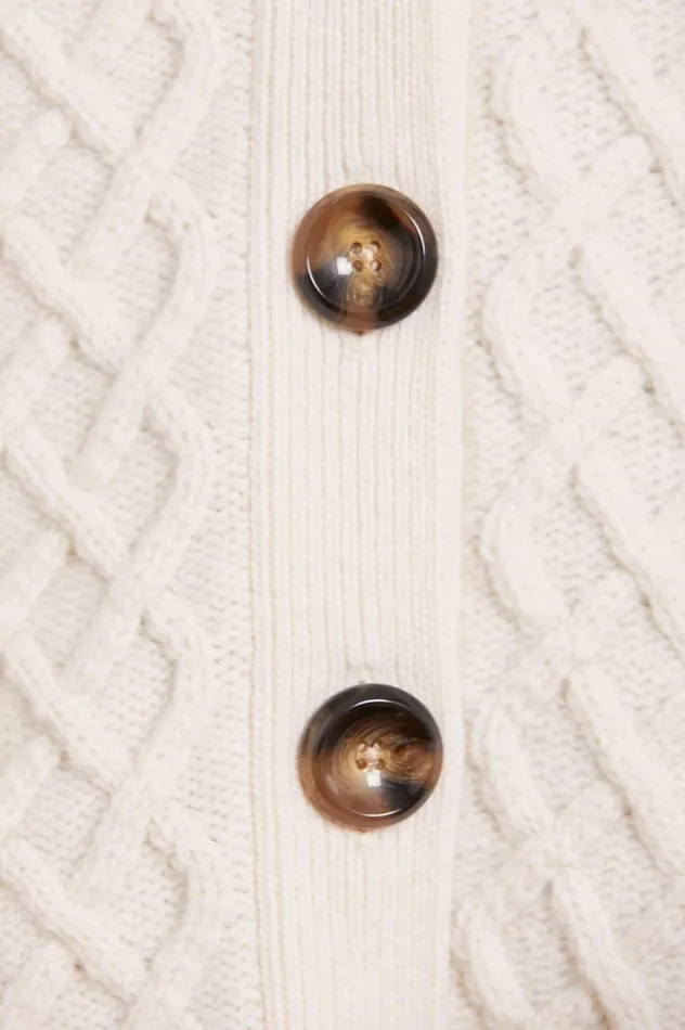 Women Exclusives Needle and Thread Elsie Cable Longline Cardigan Champagne