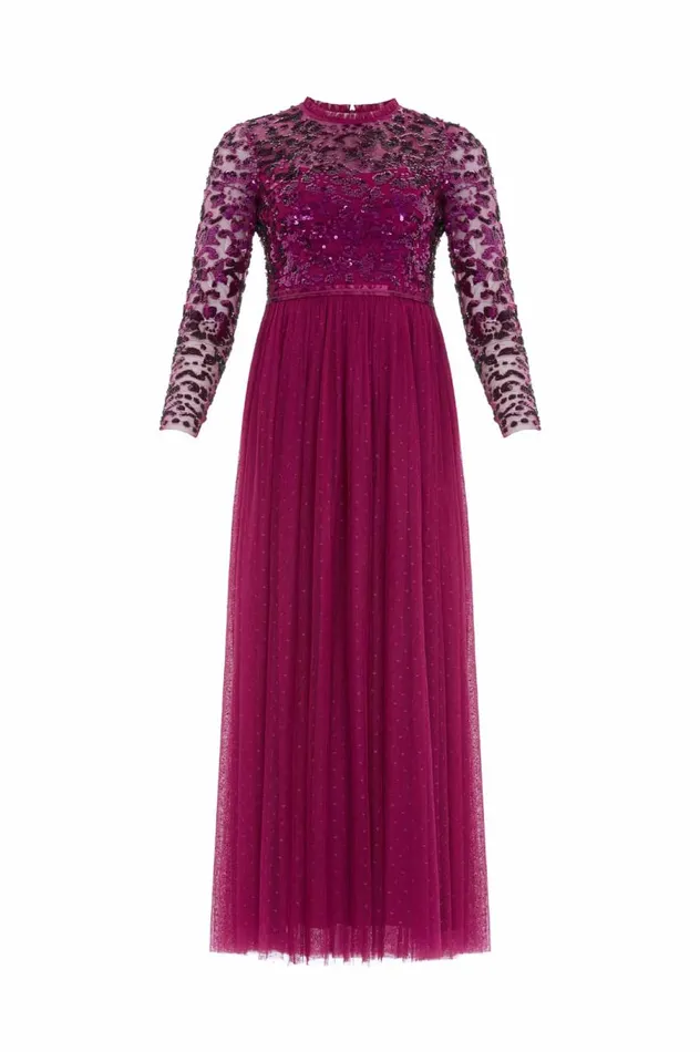 Women Exclusives Needle and Thread Tempest Bodice Ankle Gown Purple Women Exclusives Needle and Thread Tempest Bodice Ankle Gown Purple