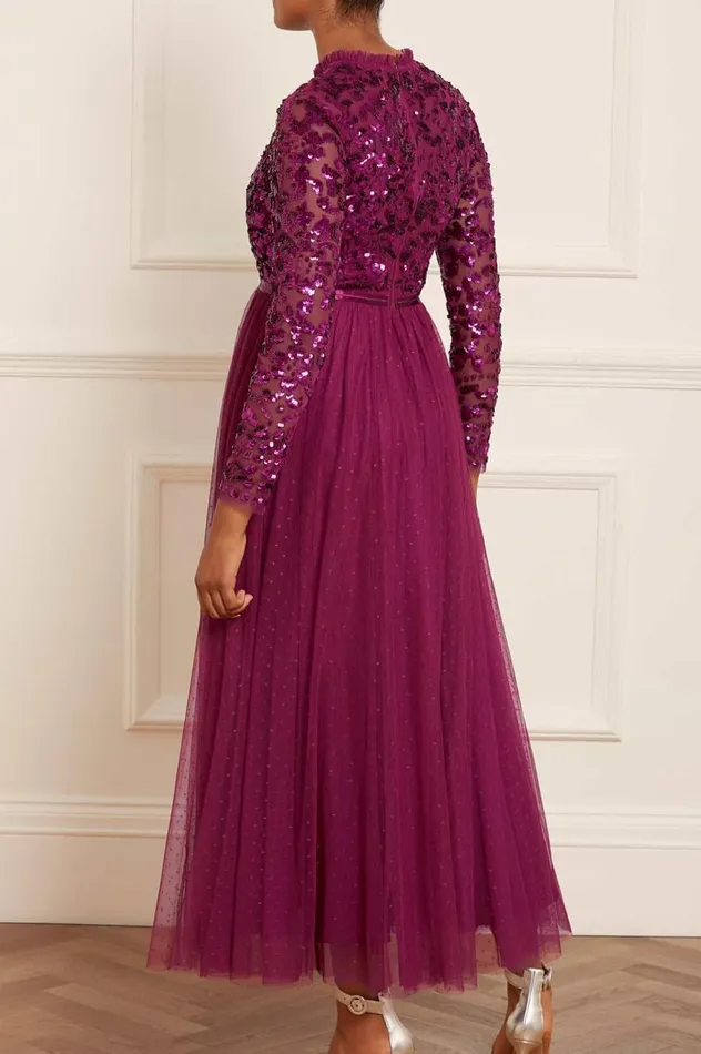Women Exclusives Needle and Thread Tempest Bodice Ankle Gown Purple Women Exclusives Needle and Thread Tempest Bodice Ankle Gown Purple