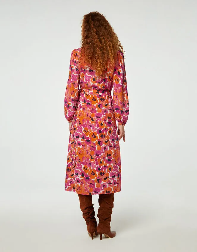 Women Fabienne Chapot Floral Wrap Dress Pink Monsoon Dresses