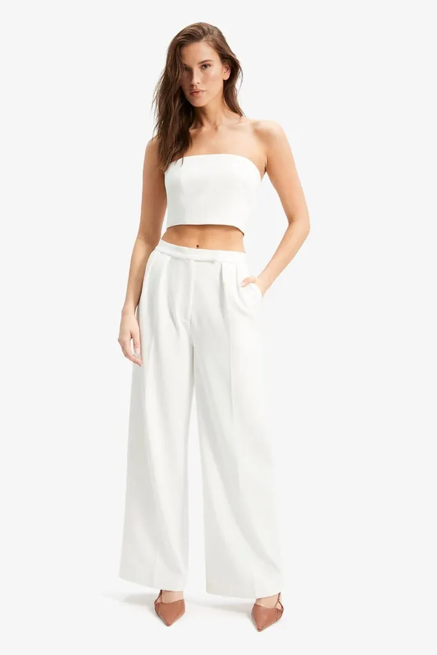 Women Fashion Tops Bardot Francesco Bustier In Orchid White Orchid White