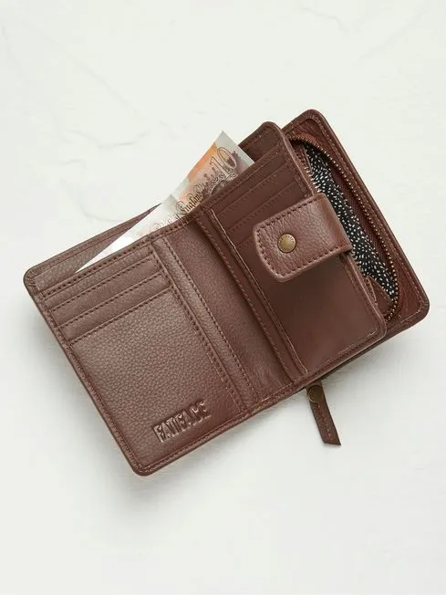 Women Fatface Bags and Wallets Etta Brown Leather Zip Purse