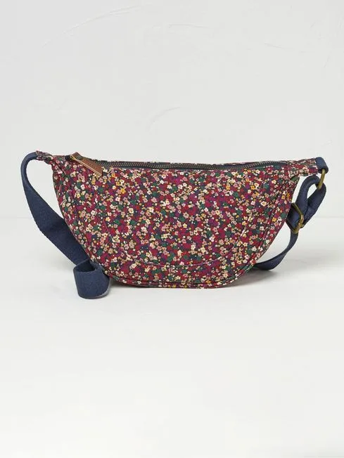 Women Fatface Bags and Wallets Gia Purple Canvas Sling Bag