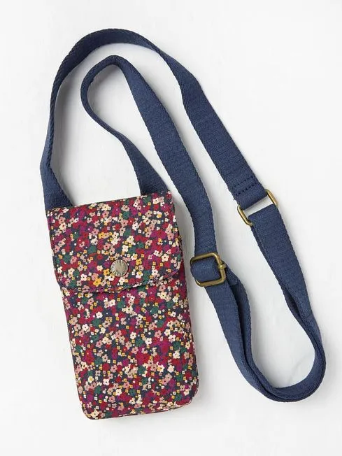 Women Fatface Bags and Wallets Purple Canvas Phone Bag
