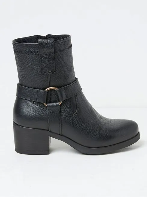 Women Fatface Boots Hazel Black Hazel Mid Heel Boots