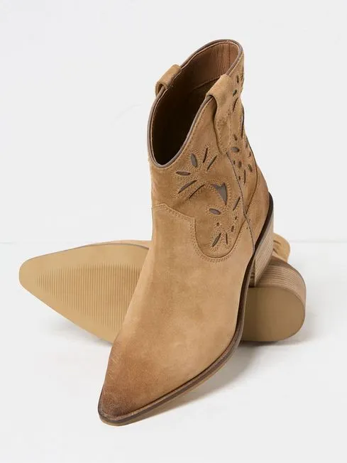 Women Fatface Boots Shay Brown Western Boots