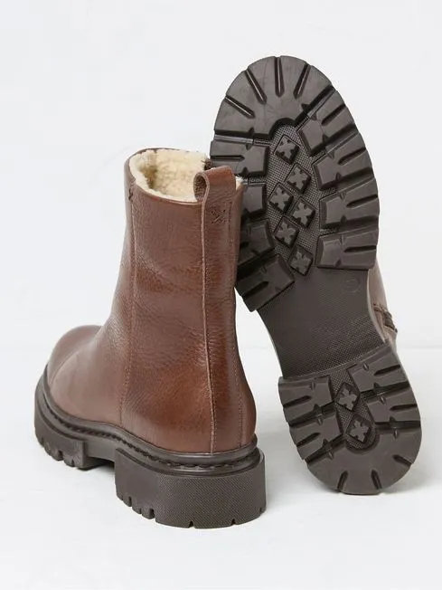 Women Fatface Boots Winslie Chocolate Brown Chunky Boots
