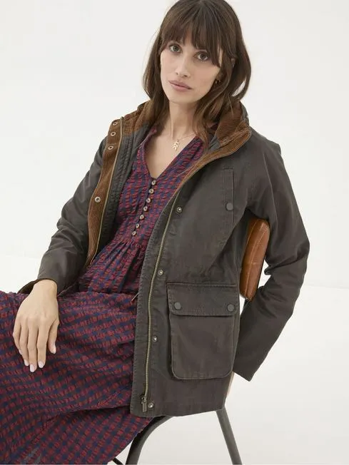 Women Fatface Coats and Jackets Brown Sussex Heritage Coat