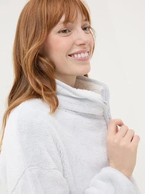 Women Fatface Coats and Jackets Christmas Snuggle Grey Half Zip Fleece Women Fatface Coats and Jackets Christmas Snuggle Grey Half Zip Fleece
