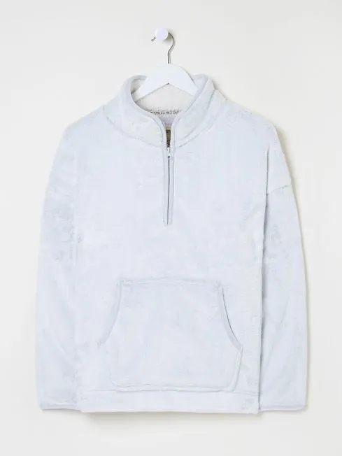 Women Fatface Coats and Jackets Christmas Snuggle Grey Half Zip Fleece Women Fatface Coats and Jackets Christmas Snuggle Grey Half Zip Fleece