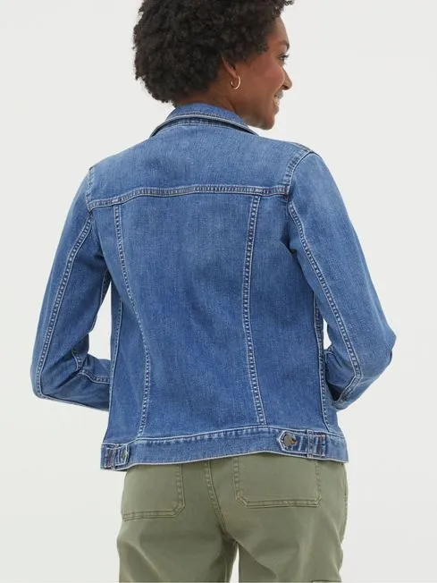 Women Fatface Coats and Jackets Tasha Blue Denim Jacket