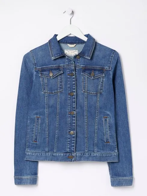 Women Fatface Coats and Jackets Tasha Blue Denim Jacket