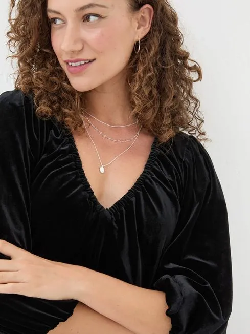 Women Fatface Dresses Black Gracie Velvet Dress Women Fatface Dresses Black Gracie Velvet Dress