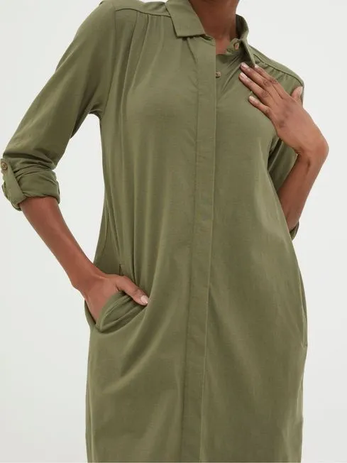 Women Fatface Dresses Green Jersey Shirt Tunic Dress Women Fatface Dresses Green Jersey Shirt Tunic Dress
