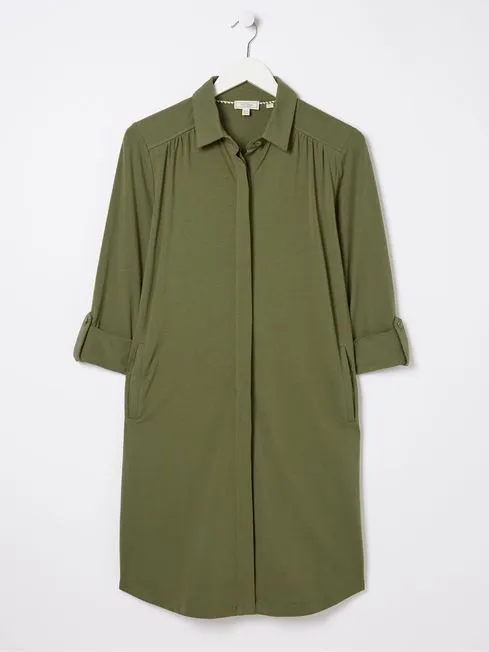 Women Fatface Dresses Green Jersey Shirt Tunic Dress Women Fatface Dresses Green Jersey Shirt Tunic Dress