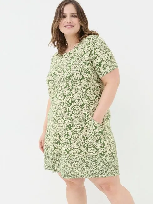 Women Fatface Dresses Green Simone Damask Floral Jersey Dress Women Fatface Dresses Green Simone Damask Floral Jersey Dress