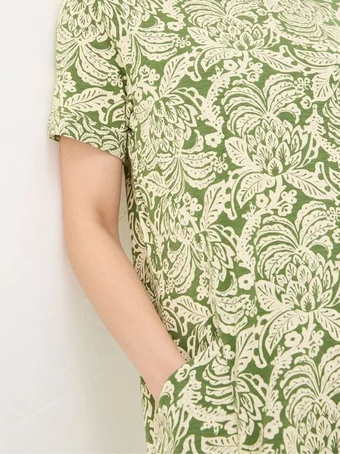 Women Fatface Dresses Green Simone Damask Floral Jersey Dress Women Fatface Dresses Green Simone Damask Floral Jersey Dress