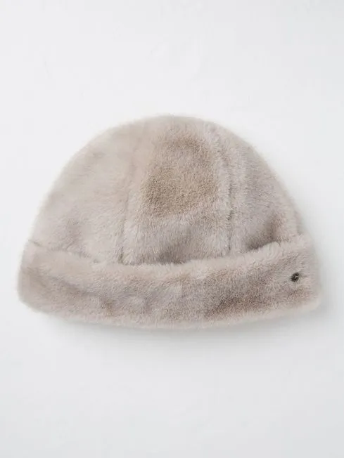 Women Fatface Hats Natural Faux Fur Beanie Women Fatface Hats Natural Faux Fur Beanie
