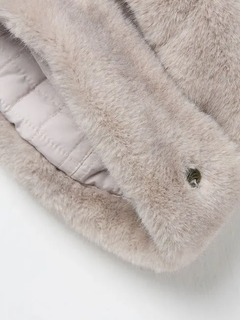 Women Fatface Hats Natural Faux Fur Beanie Women Fatface Hats Natural Faux Fur Beanie