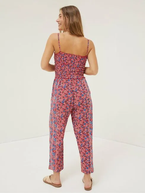 Women Fatface Jumpsuits and Playsuits Red Natalie Meadow Jumpsuit Women Fatface Jumpsuits and Playsuits Red Natalie Meadow Jumpsuit
