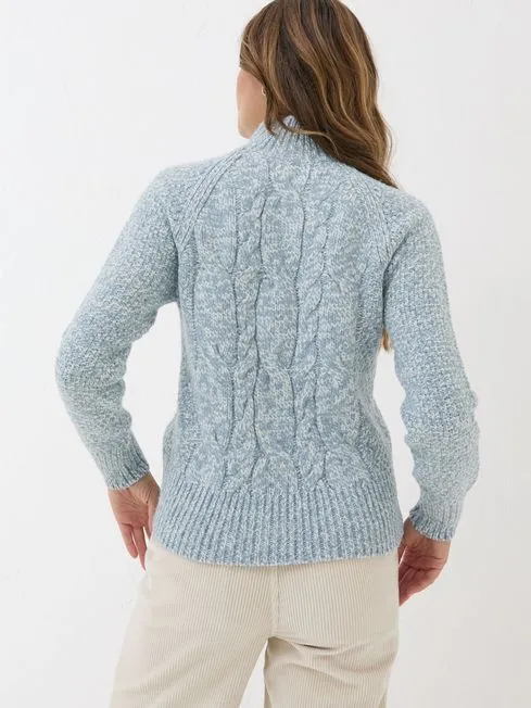 Women Fatface Knitwear Blue Cali Cable Jumper Women Fatface Knitwear Blue Cali Cable Jumper