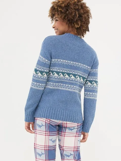 Women Fatface Knitwear Blue Shelter Wave Jumper Women Fatface Knitwear Blue Shelter Wave Jumper