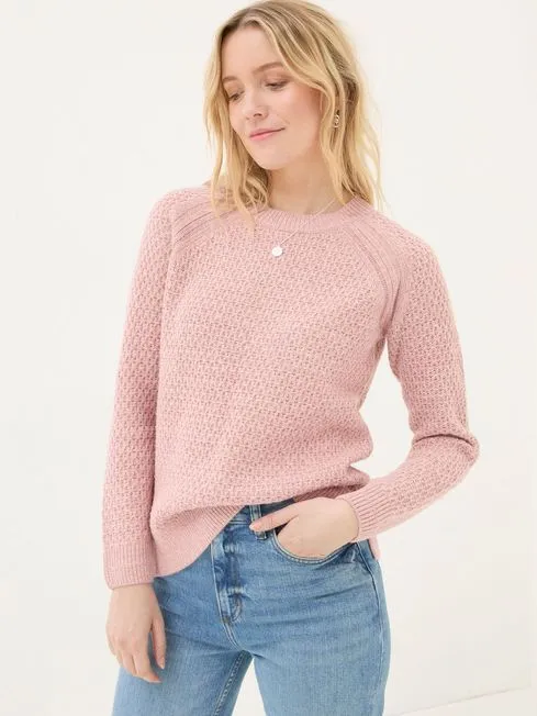 Women Fatface Knitwear Ella Pink Jumper