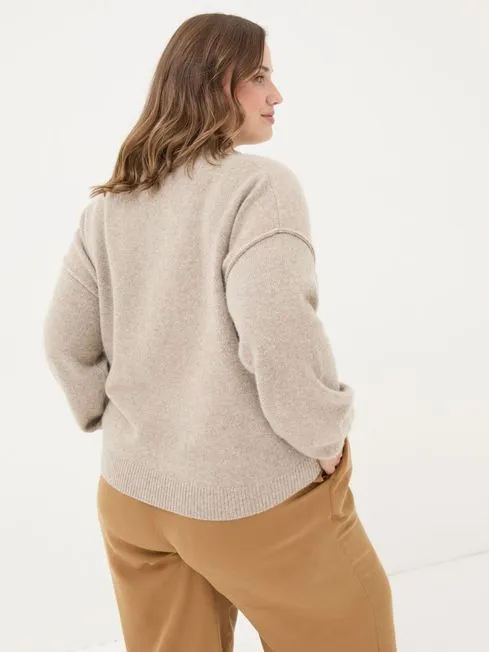 Women Fatface Knitwear Oatmeal Lyanna Cardigan Women Fatface Knitwear Oatmeal Lyanna Cardigan