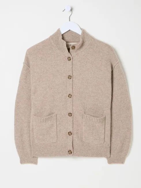 Women Fatface Knitwear Oatmeal Lyanna Cardigan Women Fatface Knitwear Oatmeal Lyanna Cardigan