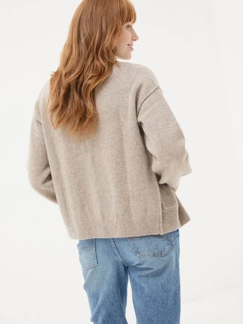 Women Fatface Knitwear Oatmeal Lyanna Cardigan Women Fatface Knitwear Oatmeal Lyanna Cardigan